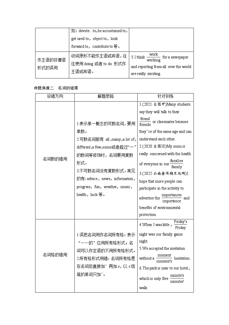 新高考英语二轮复习课时练第3部分书面表达与短文改错专题5第2 微观解析分类突破 (含解析)第3页