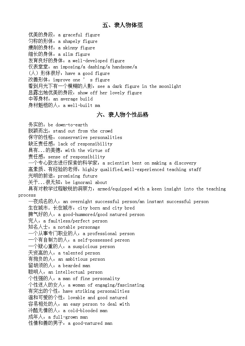 高中英语2024届高考写作高分短语词汇整理第3页