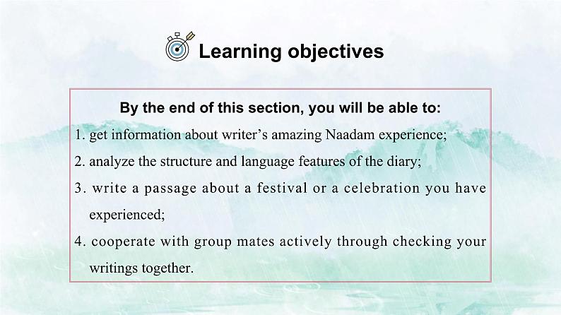 高一英语 人教版（2019）必修三 Unit 1 Reading for Writing & Assessing Your Progress课件PPT03