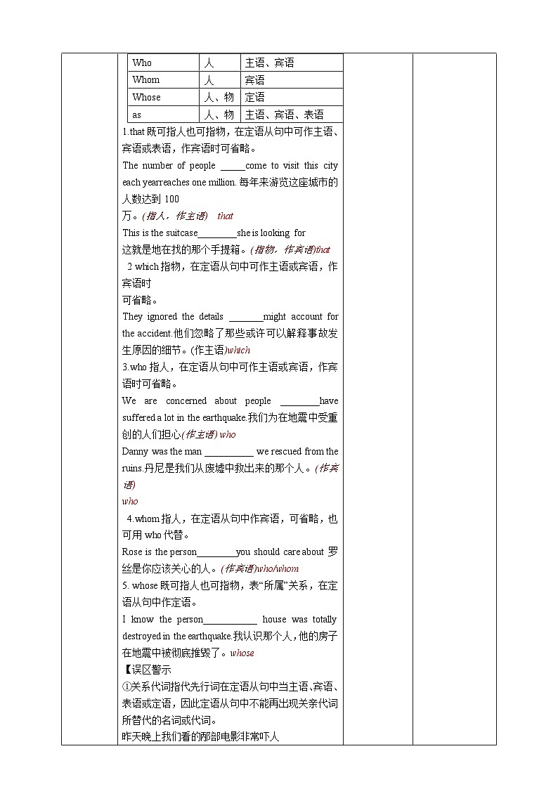 人教版(2019)高中英语必修一《Unti 4 natural disasters period3 discovering useful structures》教案03