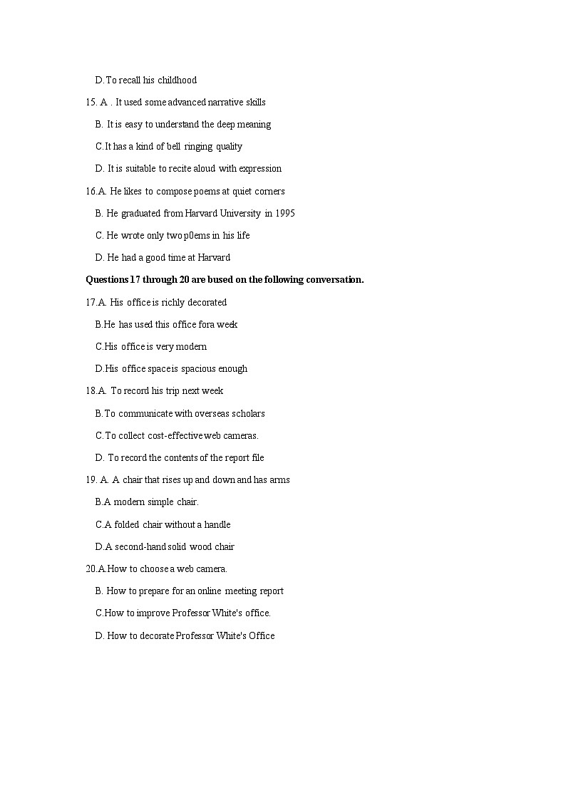 04 2021年1月上海高考英语真题及答案解析（含听力mp3）03