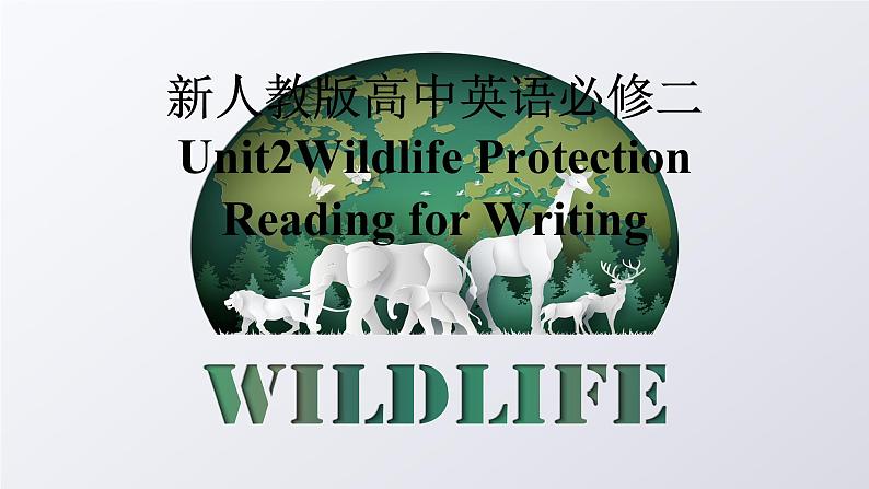 新人教版高中英语必修二Unit2Wildlife Protection-Reading for Writing课件第1页