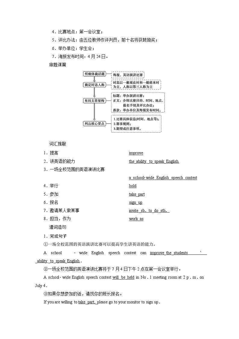 5　 UNIT 5　Section Ⅴ　Writing-人教版（2019）高中英语必修一 教案02