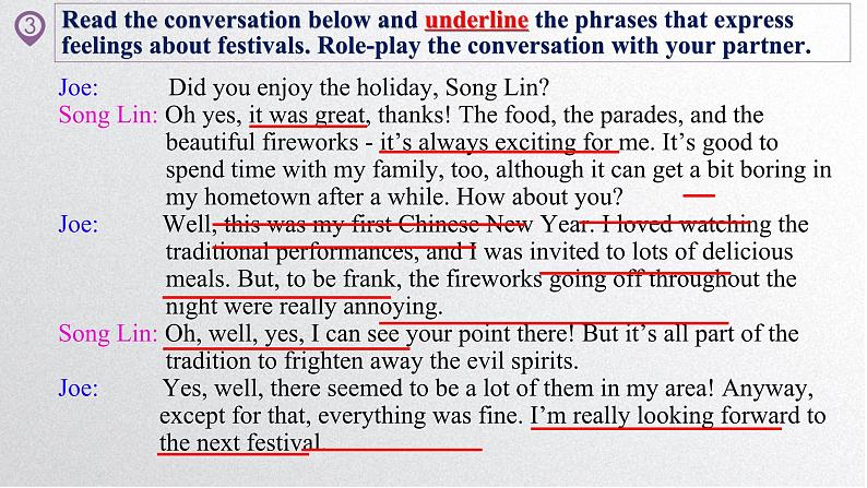 Unit 1 Period 6 Listening and Talking, Assessing Your Progress & Video Time 课件-2022-2023学年高中英语课堂同步精美课件（人教版2019）（必修第三册）第7页