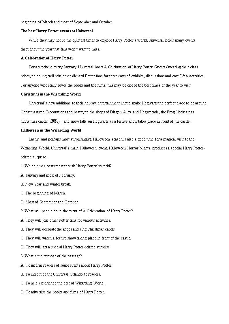 广东省佛山市南海中学2023-2024学年高二英语上学期10月第一次月考试题（Word版附解析）02