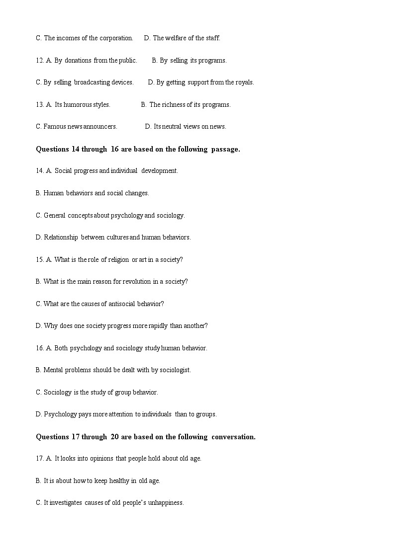 2022-2023学年上海市上海中学高二下学期期中英语试卷含答案03