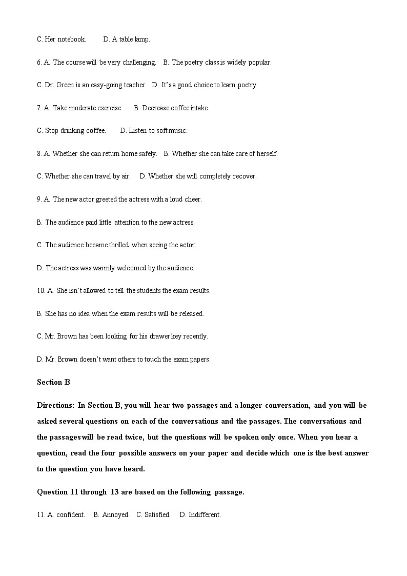 精品解析：上海市浦东新区华东师范大学第二附属中学2022-2023学年高一上学期12月月考英语试题（解析版）第2页