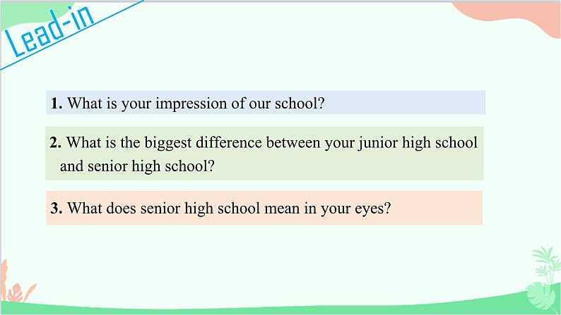 牛津译林版（2019）必修第一册 Unit 1 Back to school-Welcome to the unit & Reading课件第3页