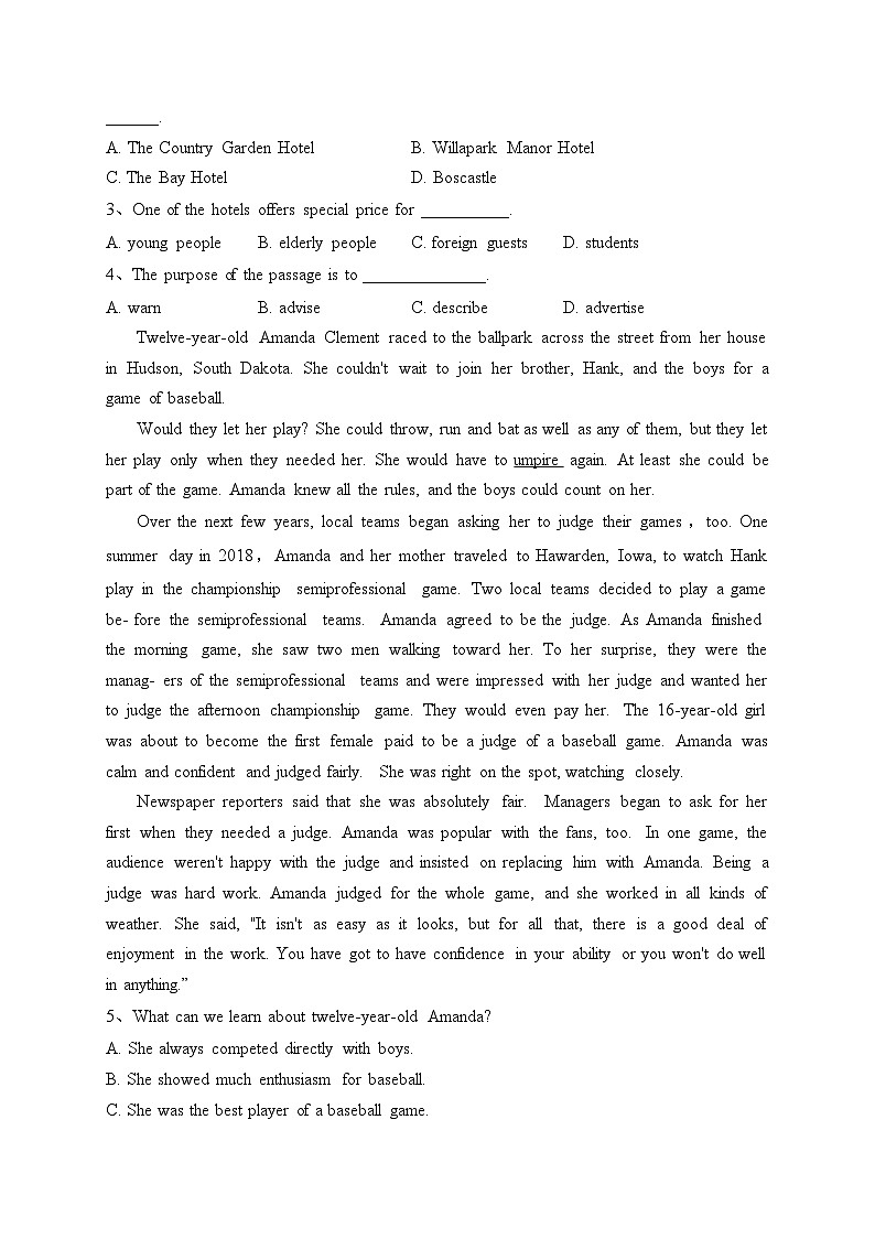 新疆维吾尔自治区喀什地区英吉沙县2022-2023学年高一上学期期中调研考试英语试卷(含答案)02