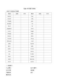 英语必修 第一册Unit 4 Natural disasters学案