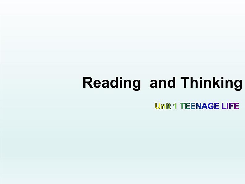 新人教版必修第一册课件：unit1  Reading and Thinking01