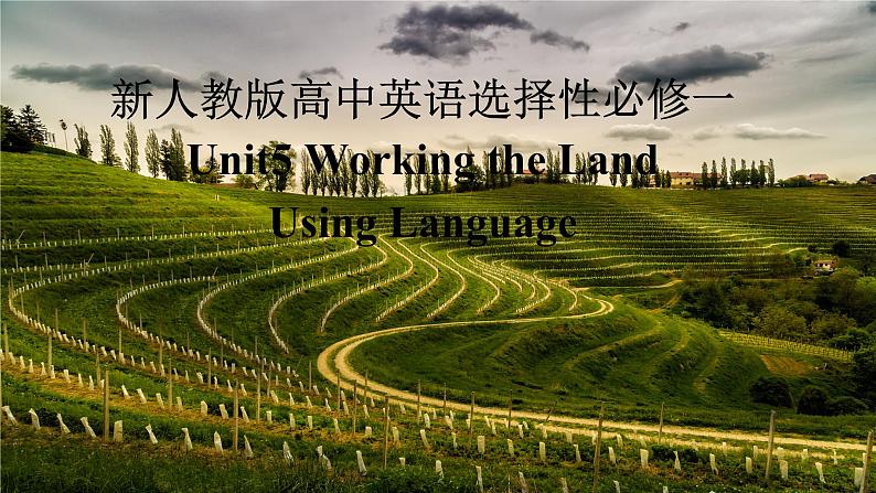 新人教版高中英语选择性必修一Unit5Working the Land-Using Language课件01