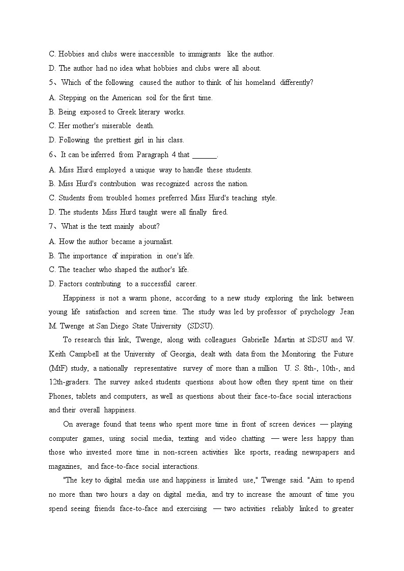 郑州外国语学校2022-2023学年高一上学期期中英语试卷(含答案)03