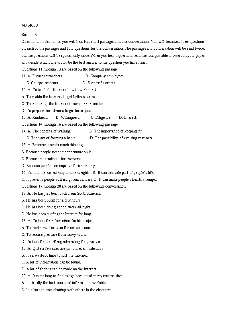 上海市六校2023-2024学年高二上学期期中联合调研英语试题02