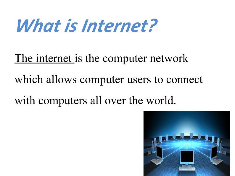 《Unit 3 The internet  (Listening and Speaking)课件 PPT)-》必修2第1页