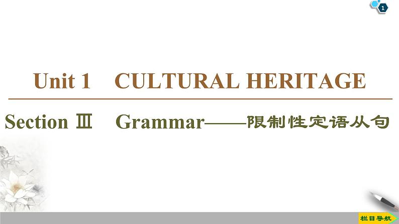 19-20 Unit 1 Section Ⅲ　Grammar——限制性定语从句-人教版英语必修第二册全册PPT课件01