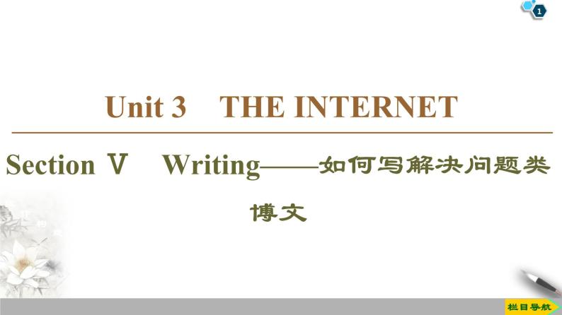 Unit 3 Section Ⅴ　Writing——如何写解决问题类博文-（新教材）高中英语人教版必修2 课件PPT01