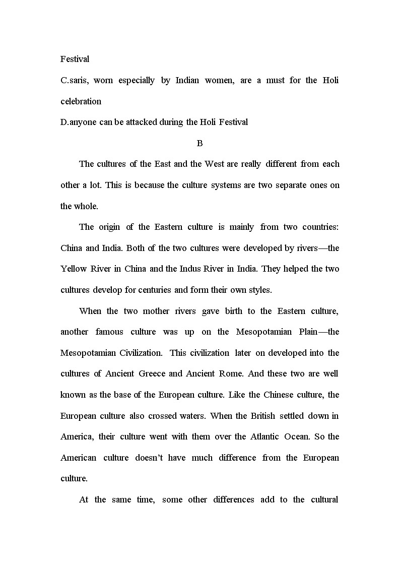 Unit 4 History And Traditions单元小测 2024届高考英语人教版（2019）必修第二册一轮复习03