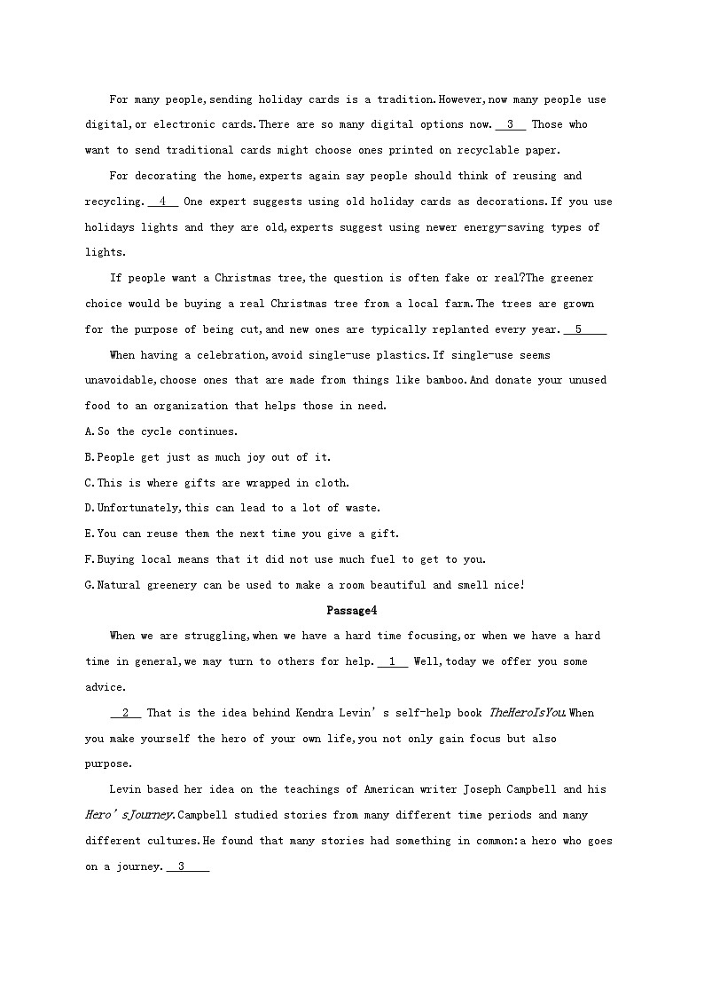 适用于老高考旧教材2024版高考英语二轮复习挑战外刊题组练七选五（附解析）第3页