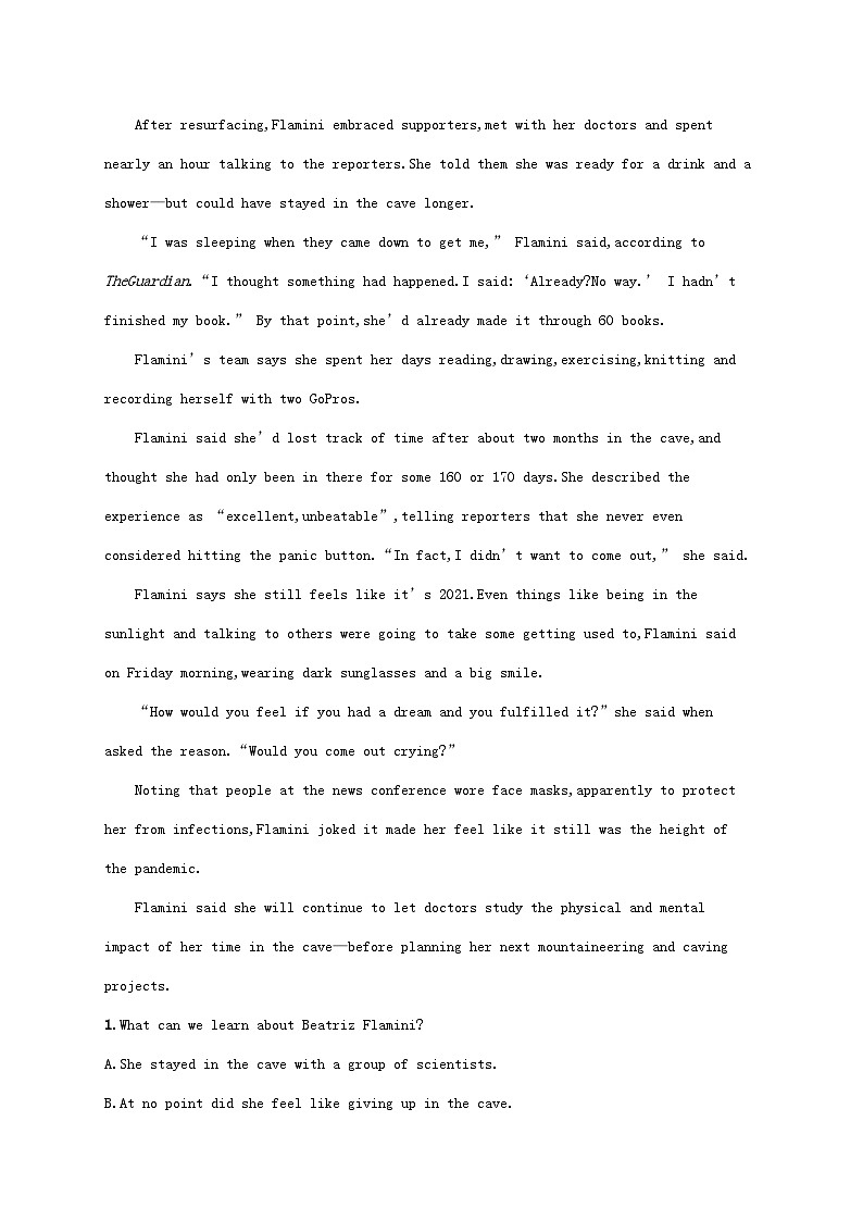 适用于老高考旧教材2024版高考英语二轮复习挑战外刊题组练阅读理解1（附解析）第3页