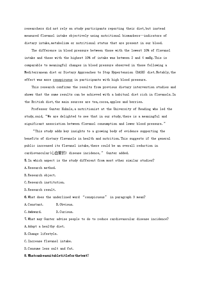 适用于老高考旧教材2024版高考英语二轮复习专项能力提升练阅读理解考点分类练12主旨大意题3（附解析）03