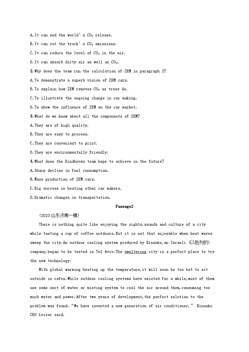 适用于老高考旧教材2024版高考英语二轮复习专项能力提升练阅读理解文体分类练4说明文之发明创新类（附解析）第2页