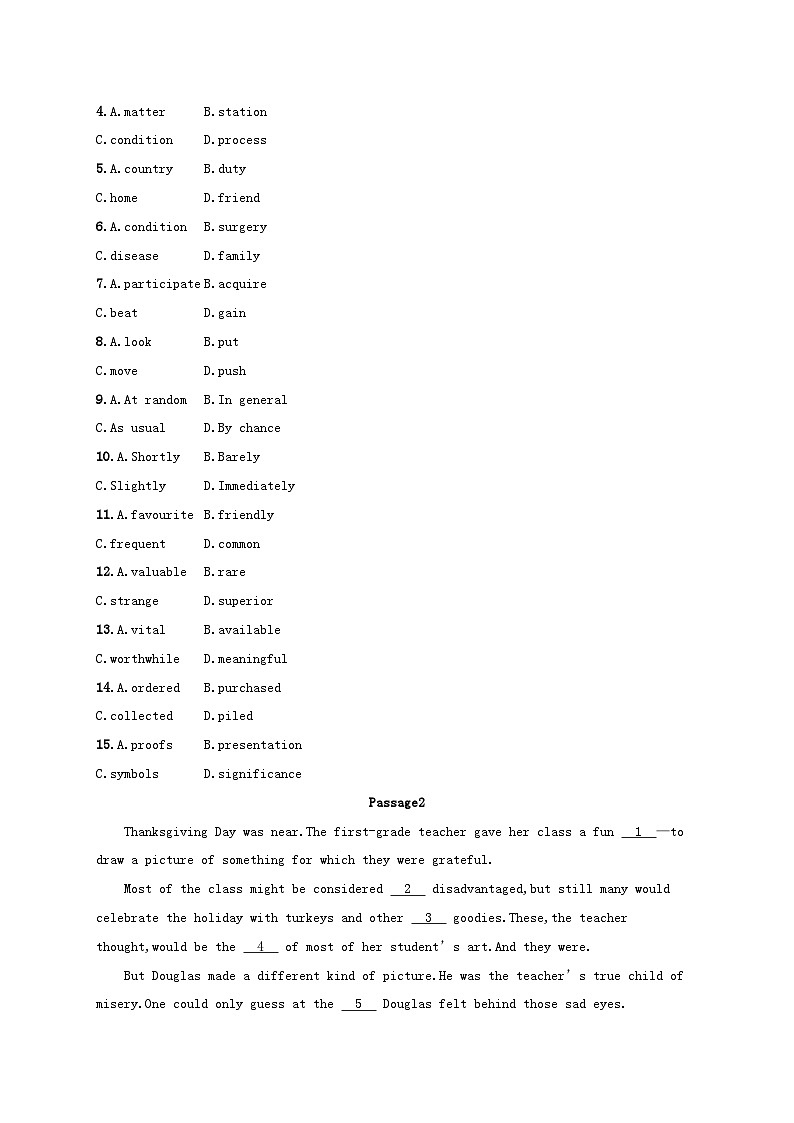 适用于新高考新教材2024版高考英语二轮复习挑战外刊题组练完形填空1（附解析）第2页