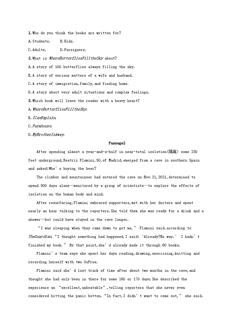 适用于新高考新教材2024版高考英语二轮复习挑战外刊题组练阅读理解1（附解析）第2页