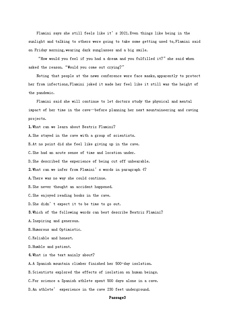 适用于新高考新教材2024版高考英语二轮复习挑战外刊题组练阅读理解1（附解析）第3页