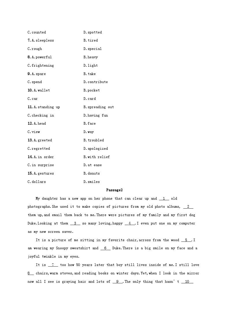 适用于新高考新教材2024版高考英语二轮复习挑战外刊题组练完形填空2（附解析）第2页