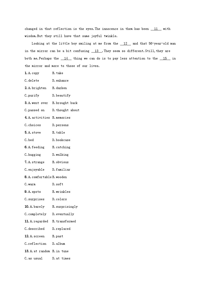 适用于新高考新教材2024版高考英语二轮复习挑战外刊题组练完形填空2（附解析）第3页