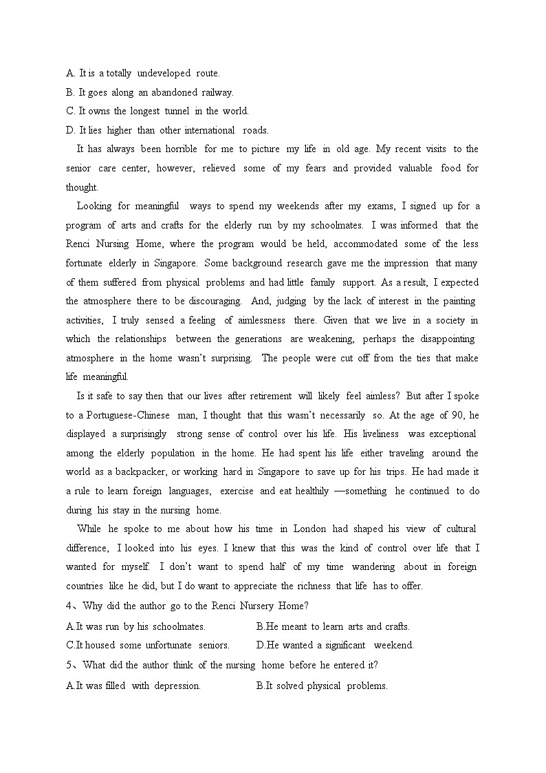 广西名校2022-2023学年高三上学期第二次摸底考试英语试题(含答案)02