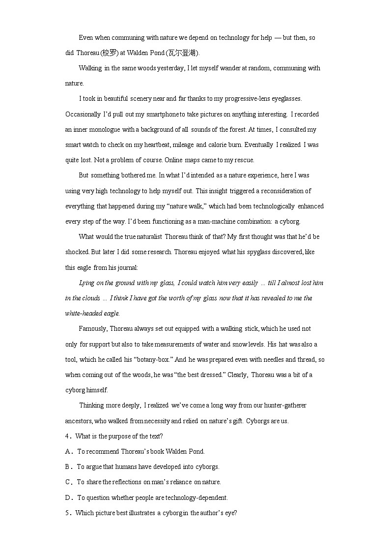 2022-2023学年福建省厦门第一中学高二上学期期中考试英语试题（含解析）03