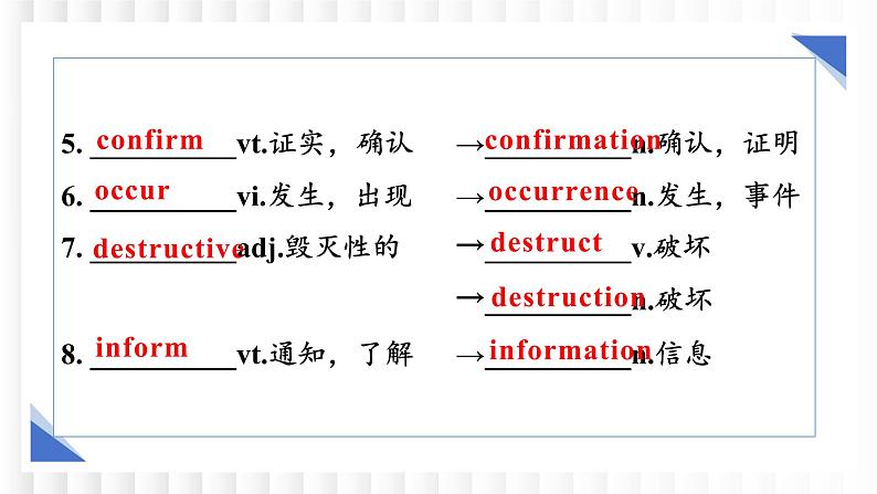 新牛津译林版高中英语必修三Unit2Natural Disasters单元复习课件第3页