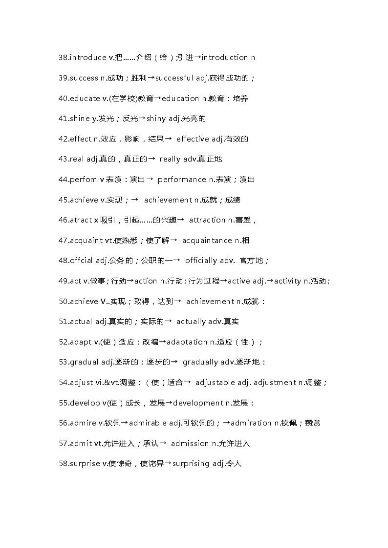 高中英语考试常考词性转换-派生词总复习第3页