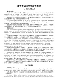 高中英语2024届高考应用文话题作文素材（共四个话题）