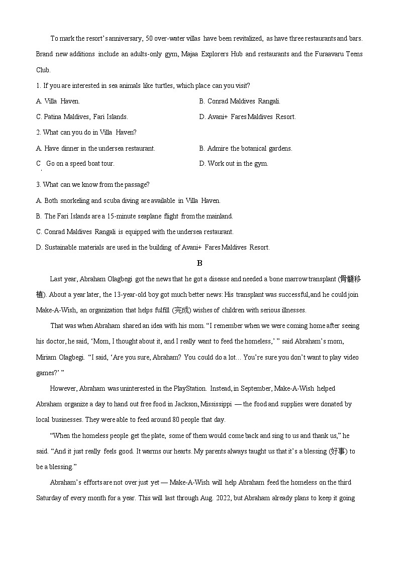 重庆市乌江新高考协作体2023-2024学年高二上学期11月期中英语试题无答案第2页