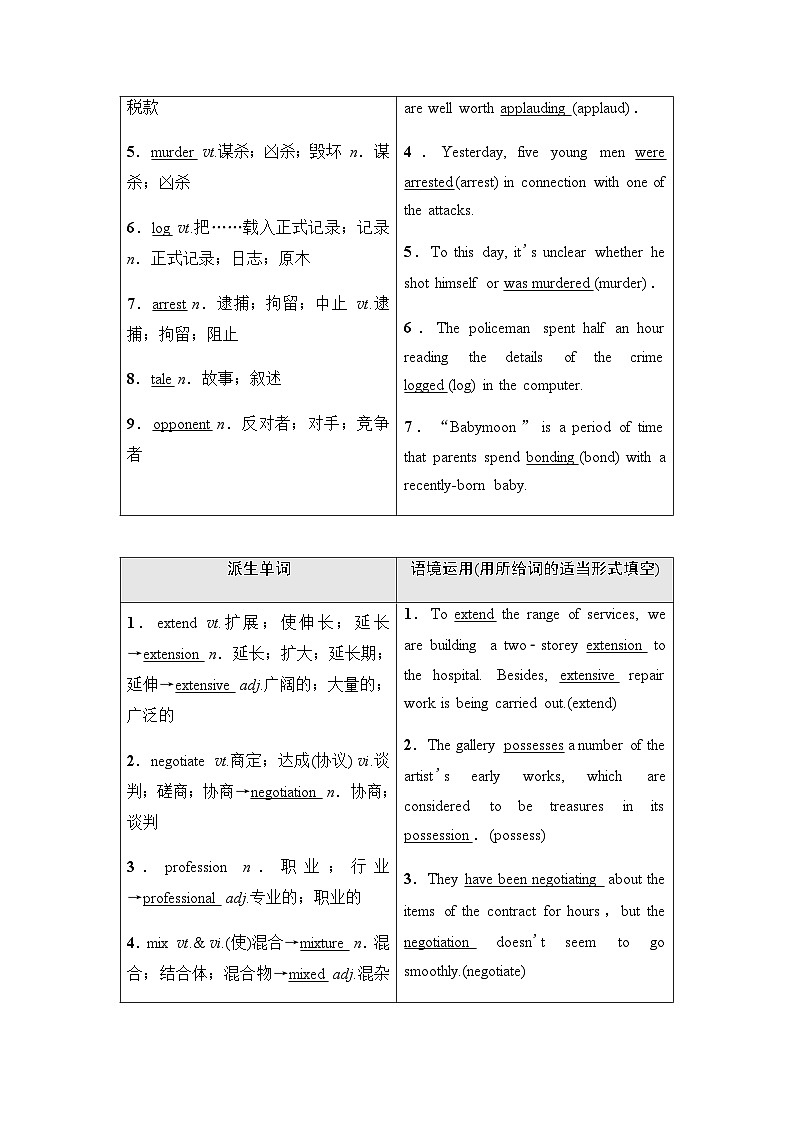 人教版高考英语一轮复习选择性必修第4册UNIT3 SEA EXPLORATION课时学案第2页