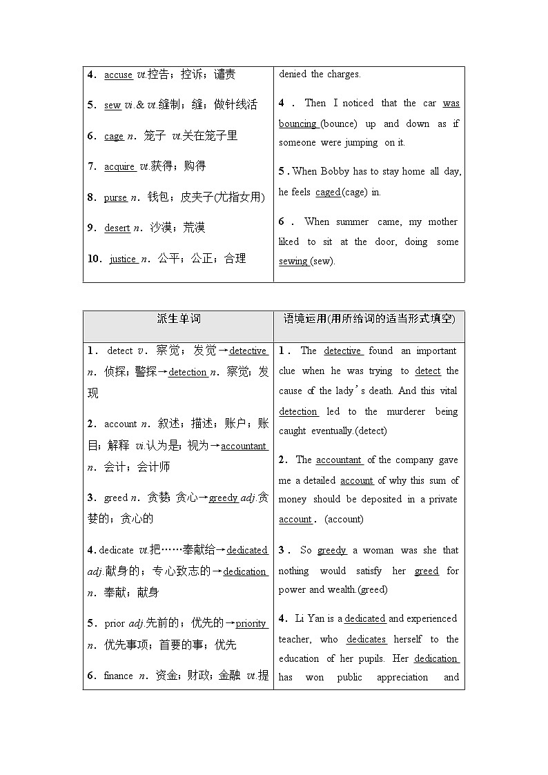 人教版高考英语一轮复习选择性必修第4册UNIT5 LAUNCHING YOUR CAREER课时学案第2页