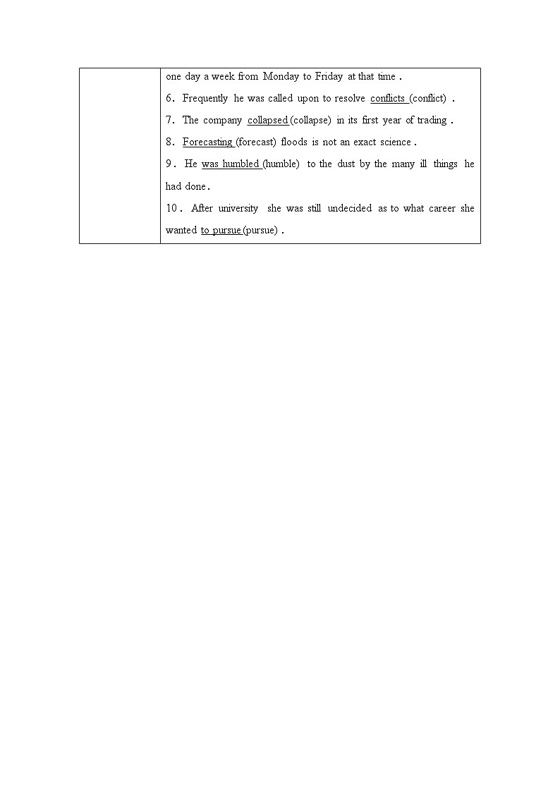 译林版高考英语一轮复习选择性必修第3册UNIT4 Protecting our heritage sites课时学案02