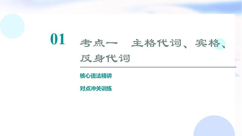 译林版高考英语一轮复习1第3讲人称代词、反身代词和物主代词课件第5页