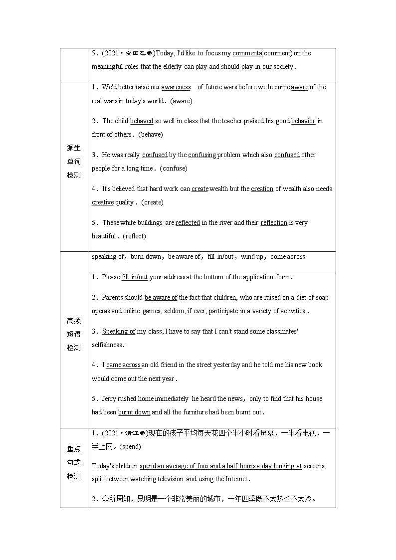外研版高考英语一轮复习必修第1册Unit2 Exploring English课时学案02