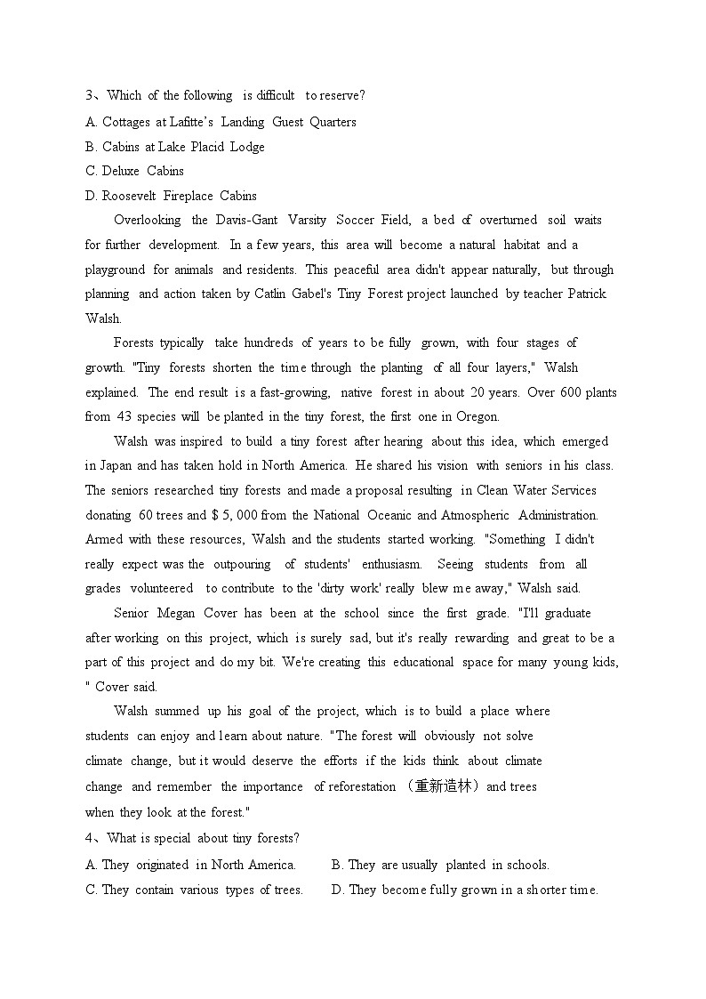 重庆市万州第二高级中学2023-2024学年高二上学期期中英语试卷(含答案)02