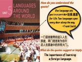 人教版（2019）高中英语必修一 Unit5 Languages around the world Listening and Speaking， Talking 课件+视频