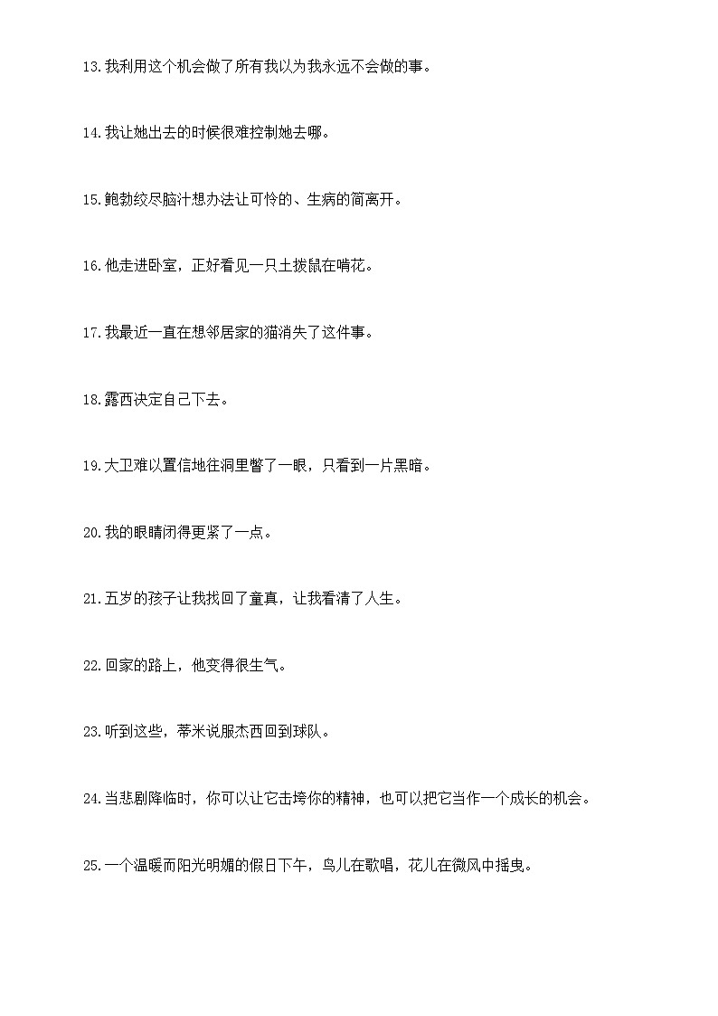 高中英语2024届高考读后续写句子翻译练习（共 50 句，附参考答案）第2页