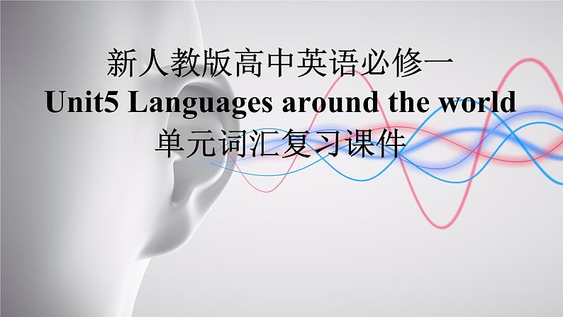 新人教版高中英语必修一Unit5Languages around the world单元词汇复习课件第1页