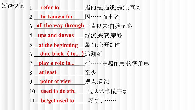 新人教版高中英语必修一Unit5Languages around the world单元词汇复习课件第7页