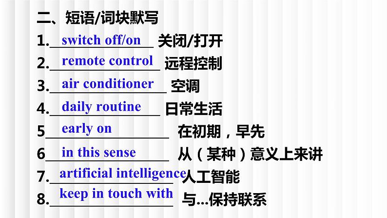 新人教版高中英语选择性必修一Unit2Looking into the future单元词汇复习课件第4页