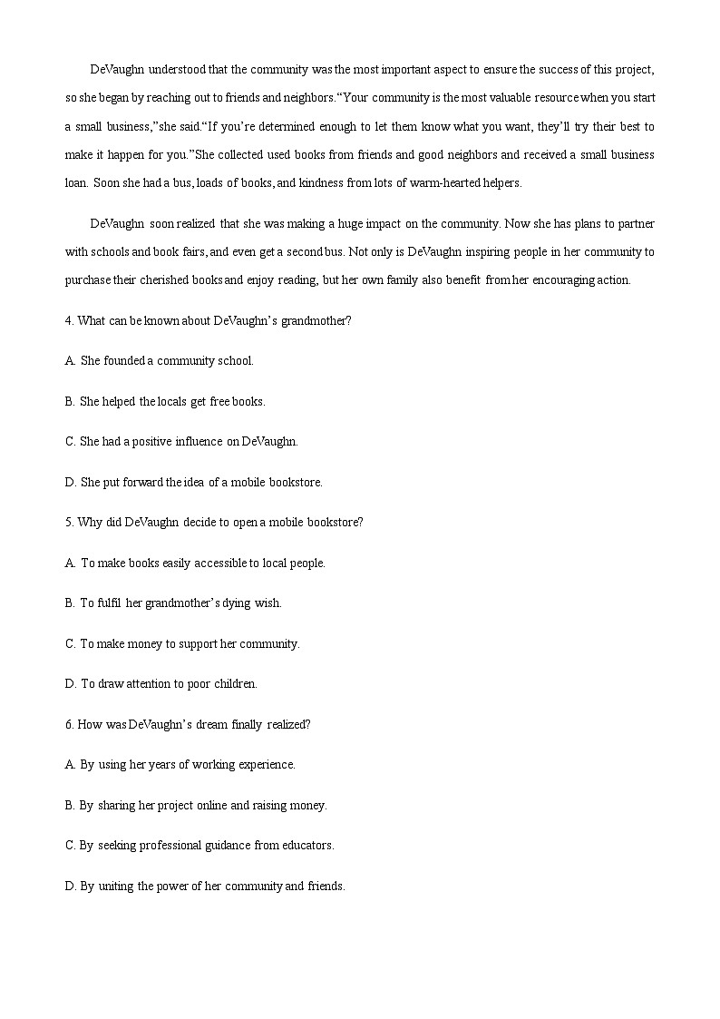 2023-2024学年广东省深圳市光明区高级中学高一上学期10月月考英语试题含答案03