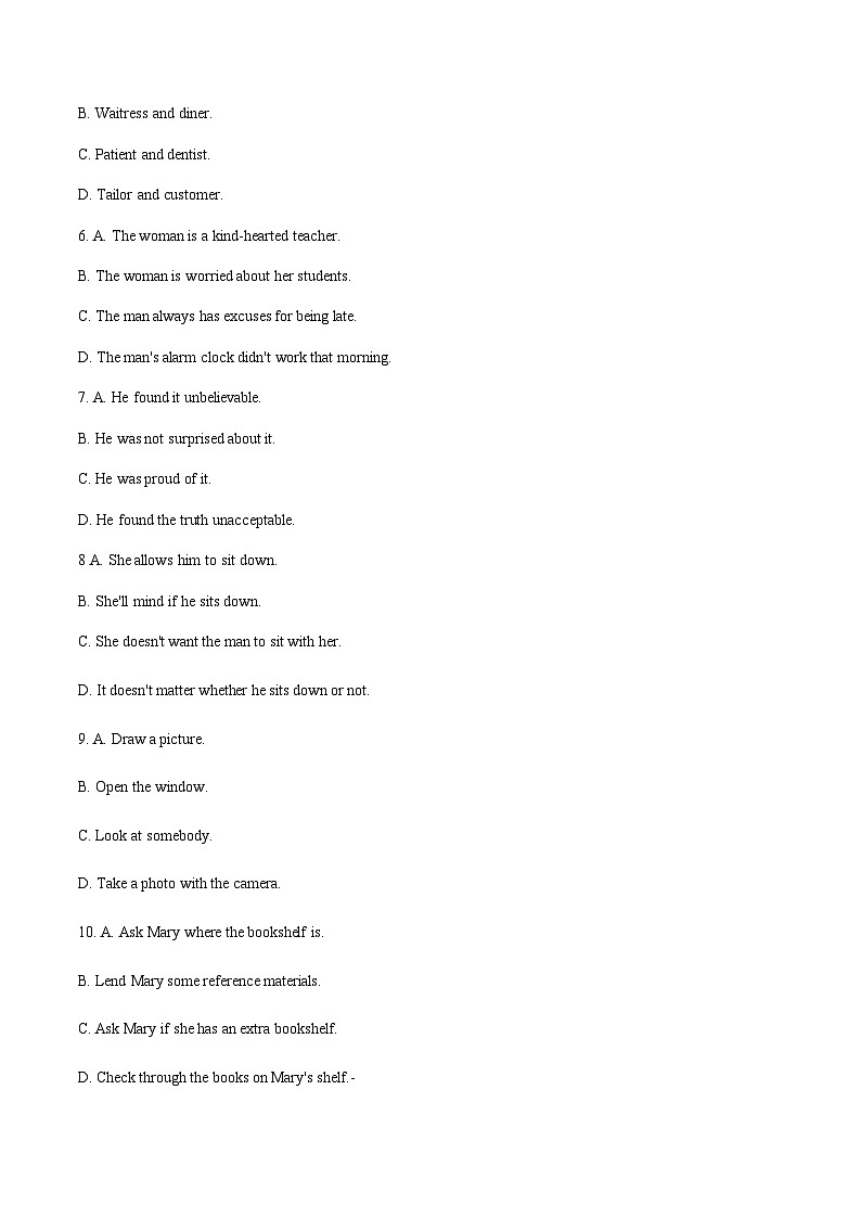 2023-2024学年上海市奉贤区重点中学高一上学期11月期中考试英语试题含答案第2页